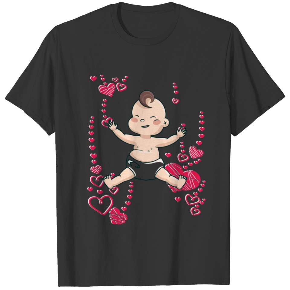 Baby birth pregnancy heart love luck T-shirt