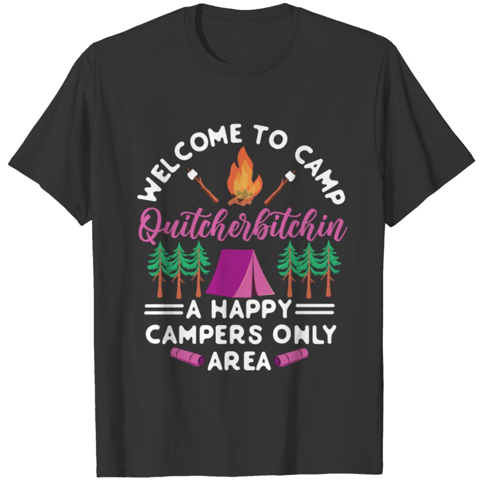 Camping Tent Welcome To Camp T-shirt