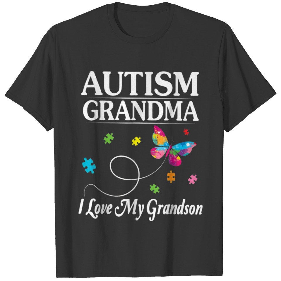 Autism Grandma - I Love My Grandson T-shirt