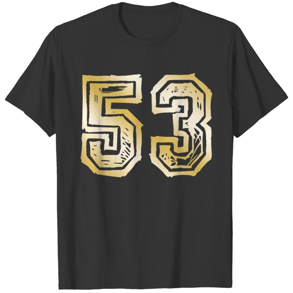 53 Number Gold T-shirt