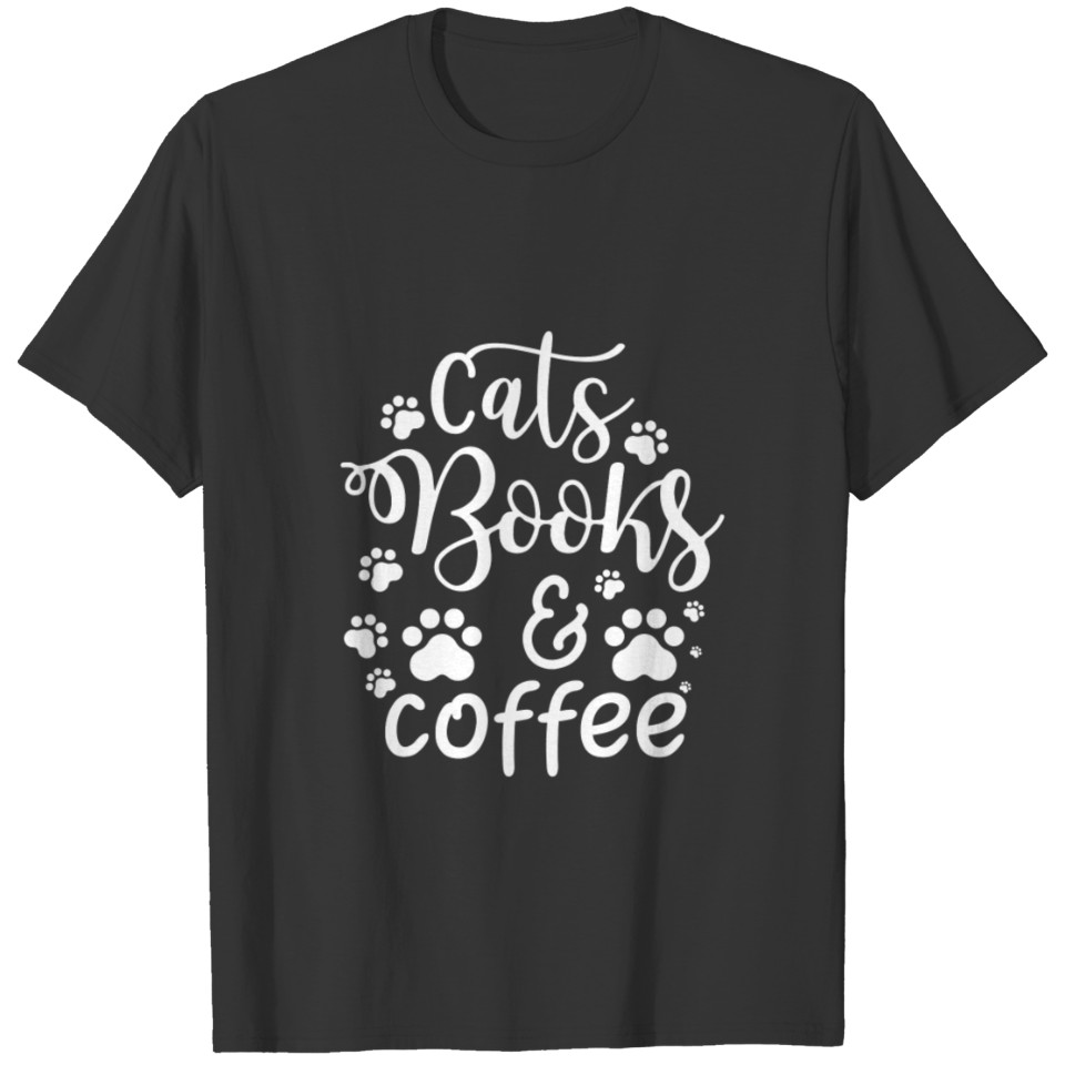 Cats Books And Coffee T-shirt