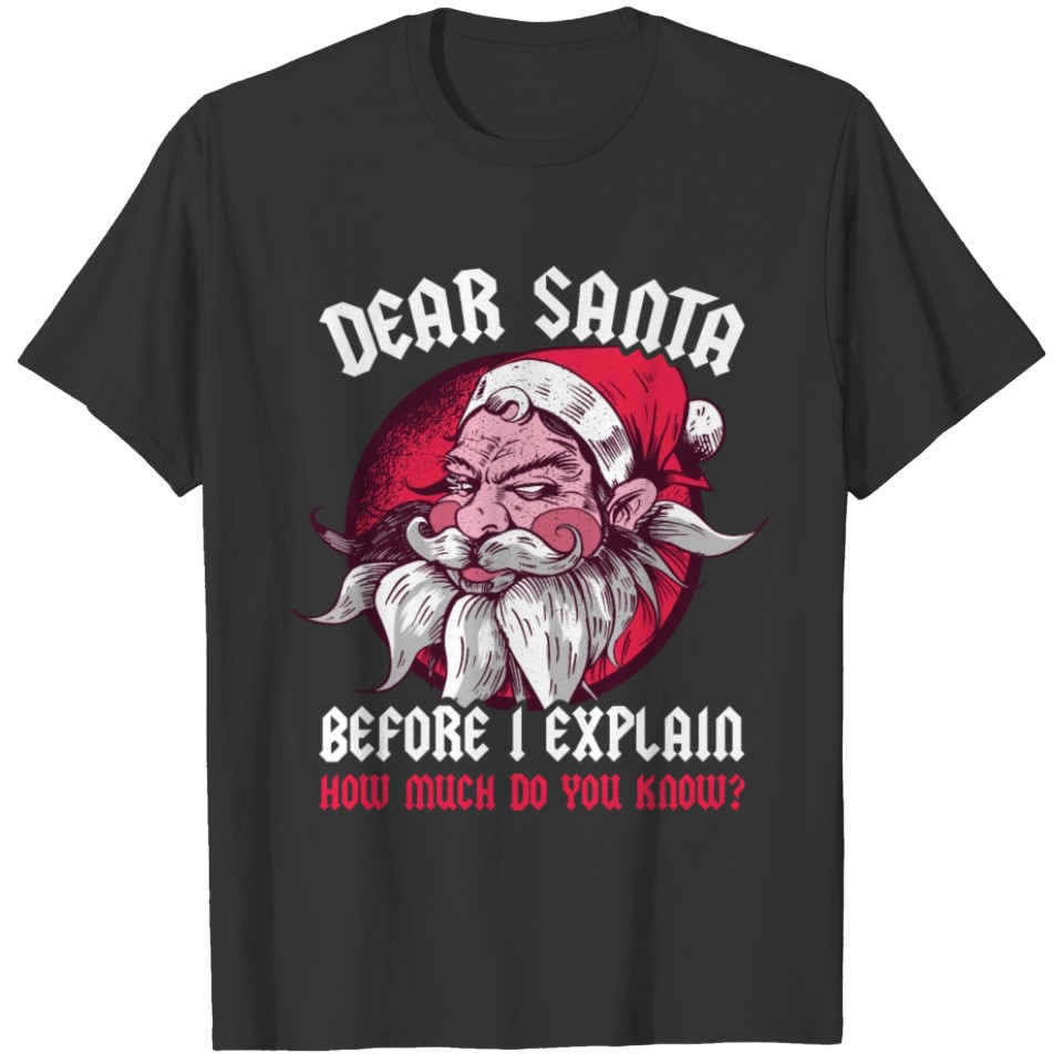 Santa How Much Do You Know Funny Santa Claus Gift T-shirt