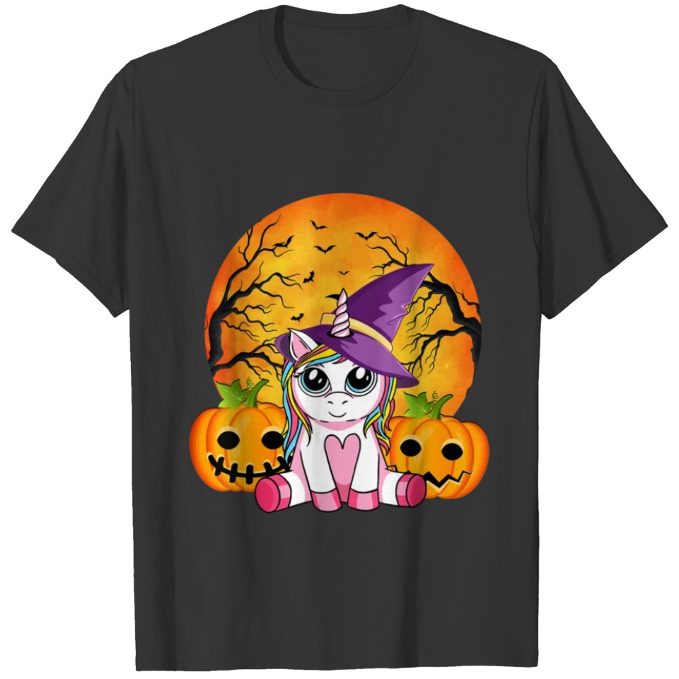 A cute Halloween illustration that shows a witch T-shirt