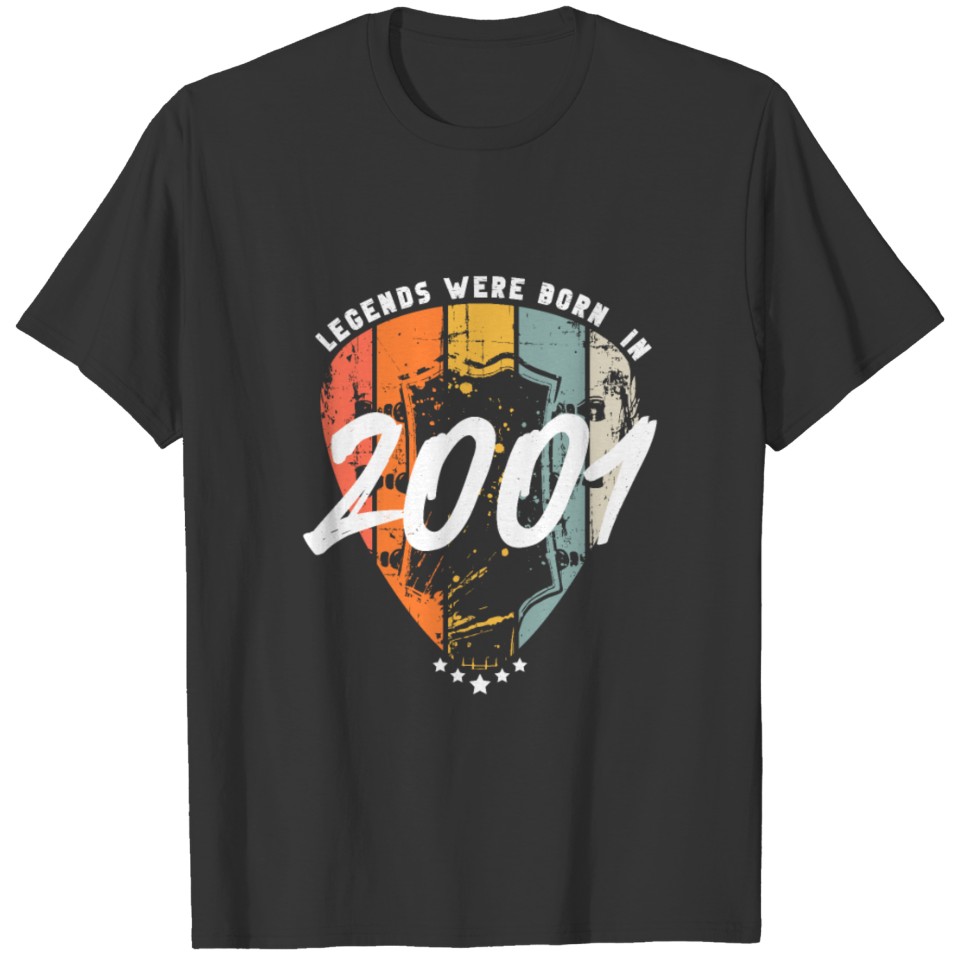2001 Birthday Guitar Guitarist T Shirts