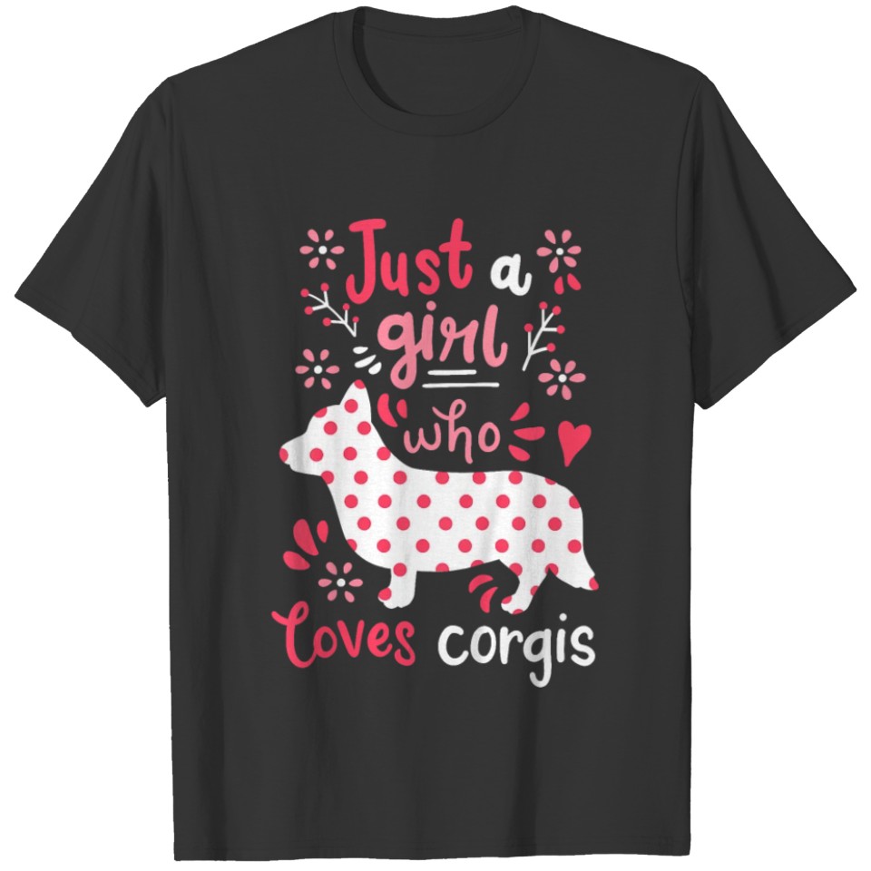 Kids Corgi Just A Girl Corgis Gift T-shirt