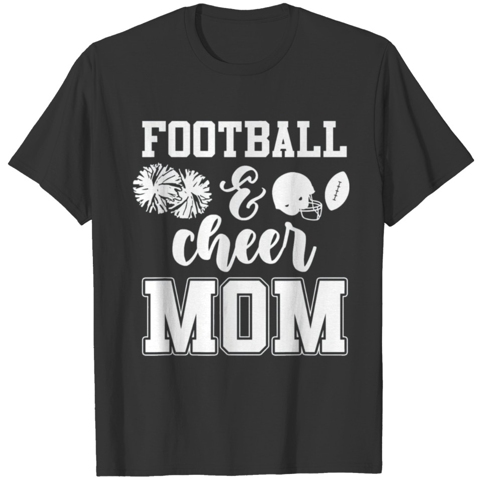Football And Cheer Mom T-shirt