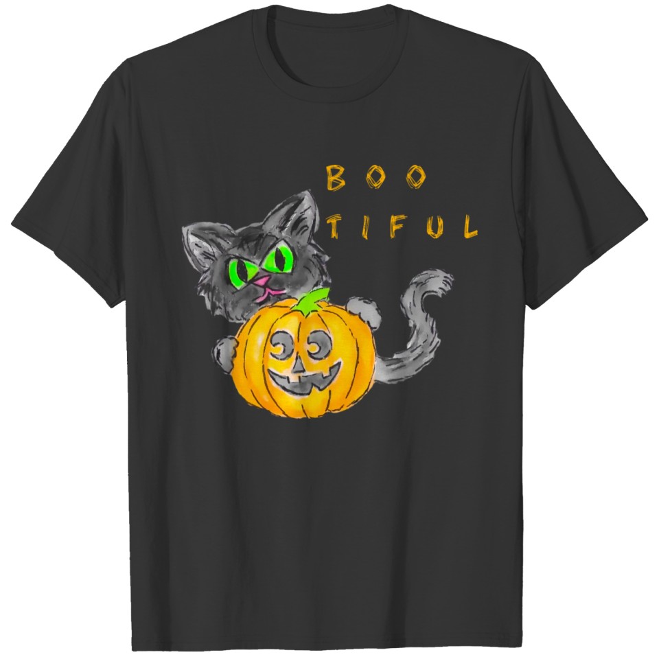 Beatiful Halloween Cat Cat T-shirt