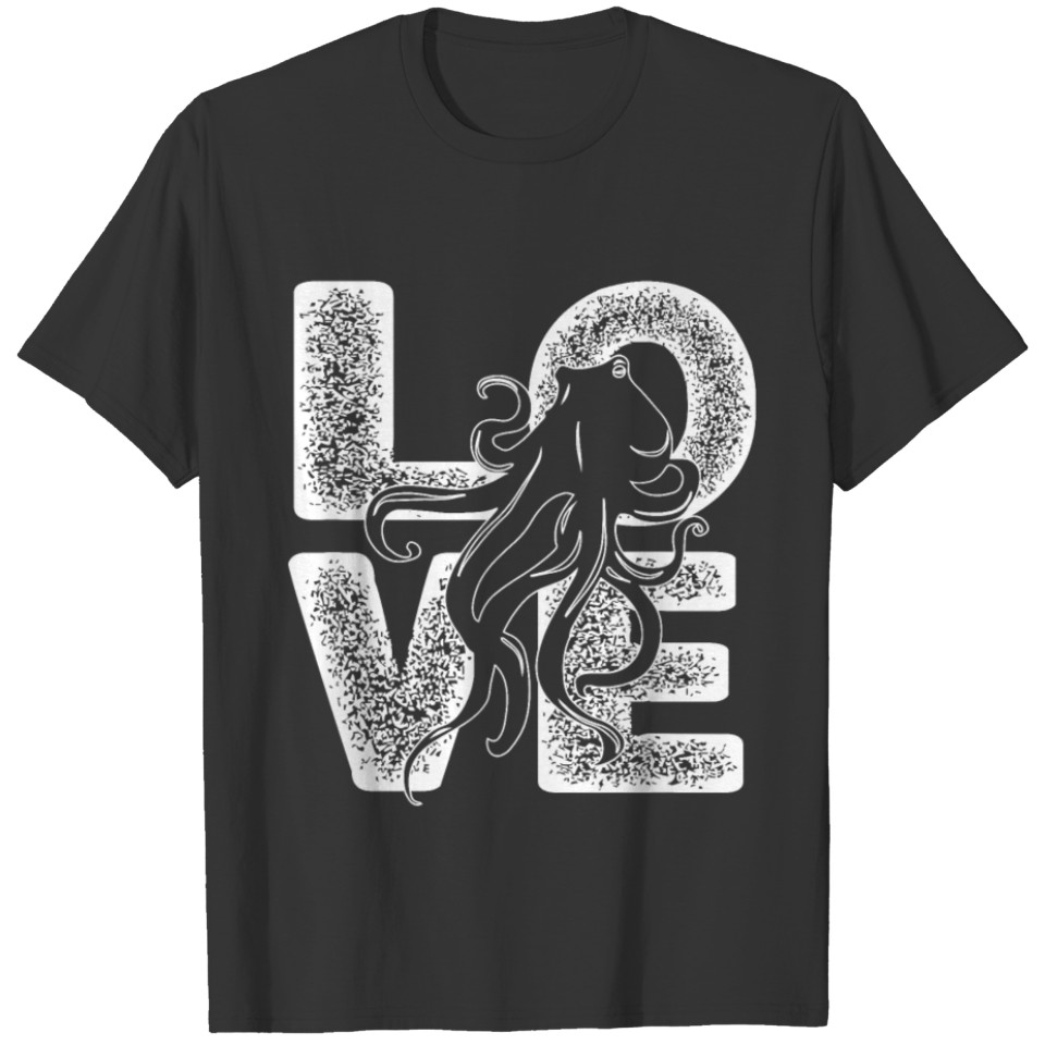Cute I Love Octopus Theme Idea Sea Animal Lovers T-shirt