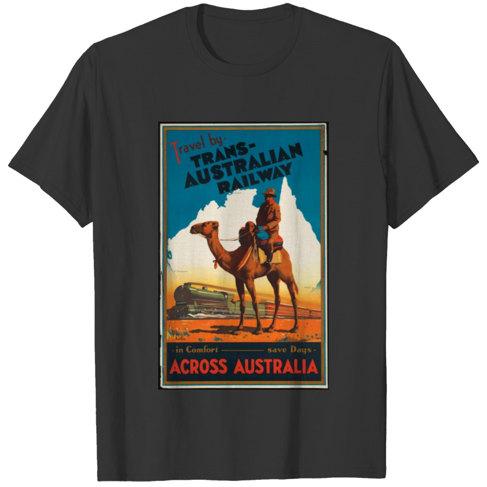 Australia Train Vintage Travel T Shirts