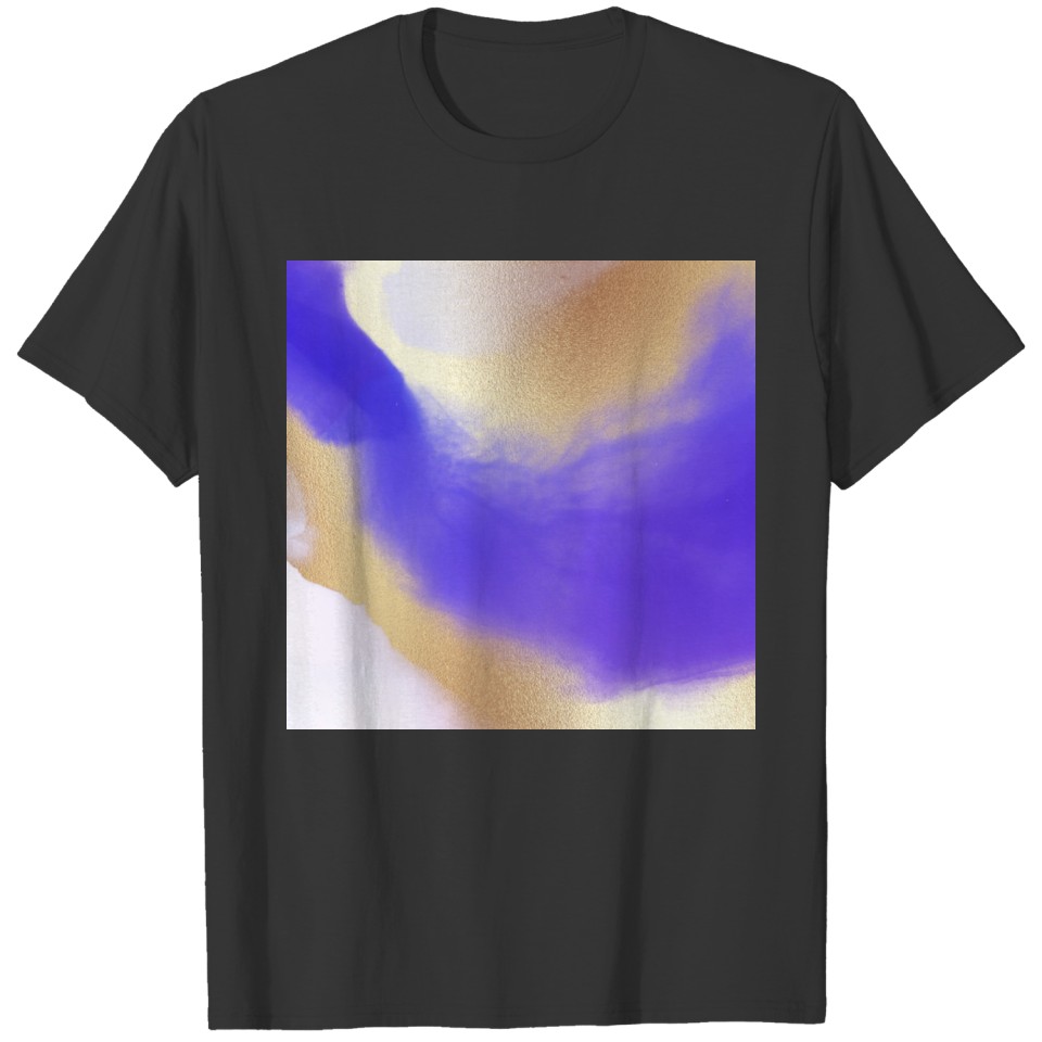 Modern Watercolor Gold Abstract Painting T Shirts