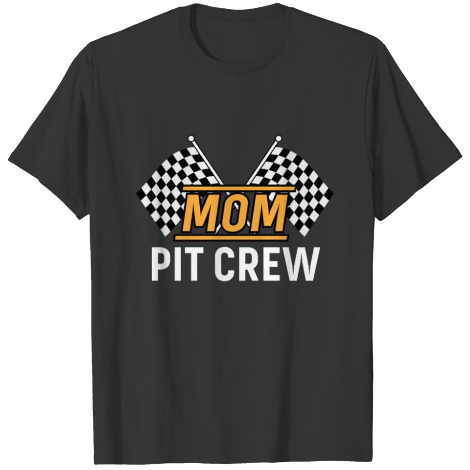 Pit Crew Mom Racing Birthday Party Apparel for T-shirt