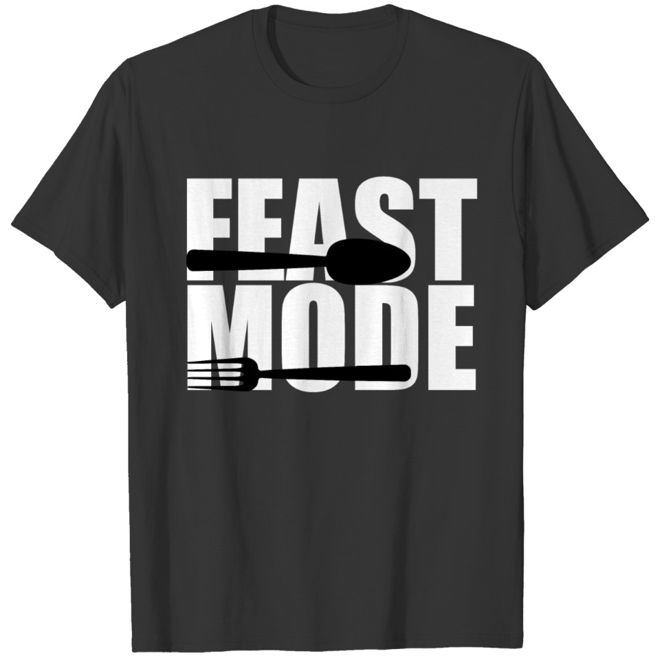 Feast mode with spoon t shirt design thanksgiving T-shirt