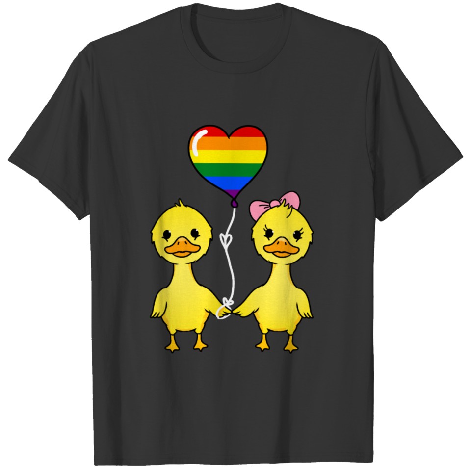 Duck Couple Gay Pride T Shirts