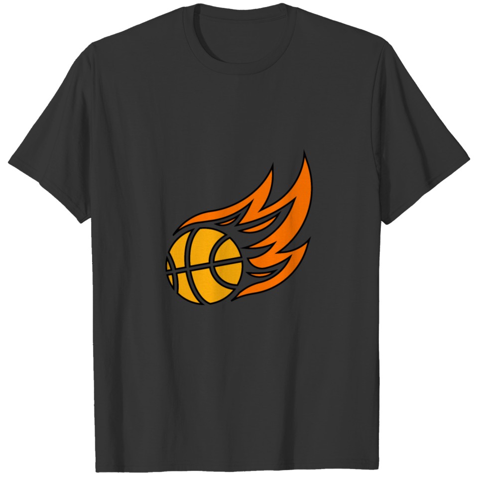 basketball fire T-shirt