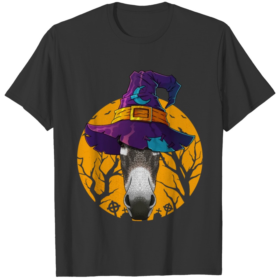 Donkey Witch Farmer Funny Halloween Costume Creepy T Shirts
