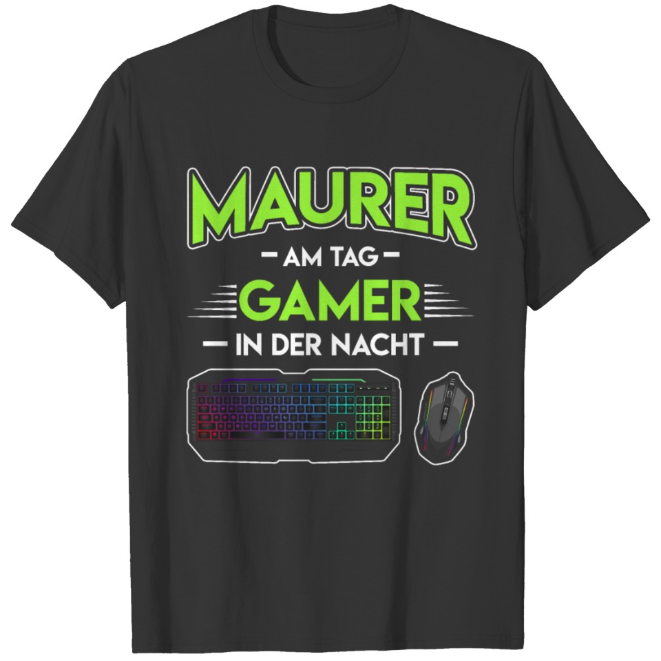 Bricklayer Day Gamer Night Gambling T-shirt