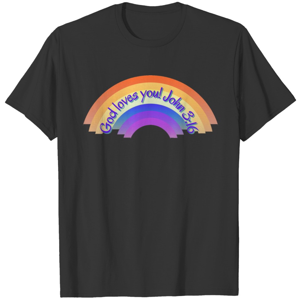 Rainbow John 3:16 T-shirt