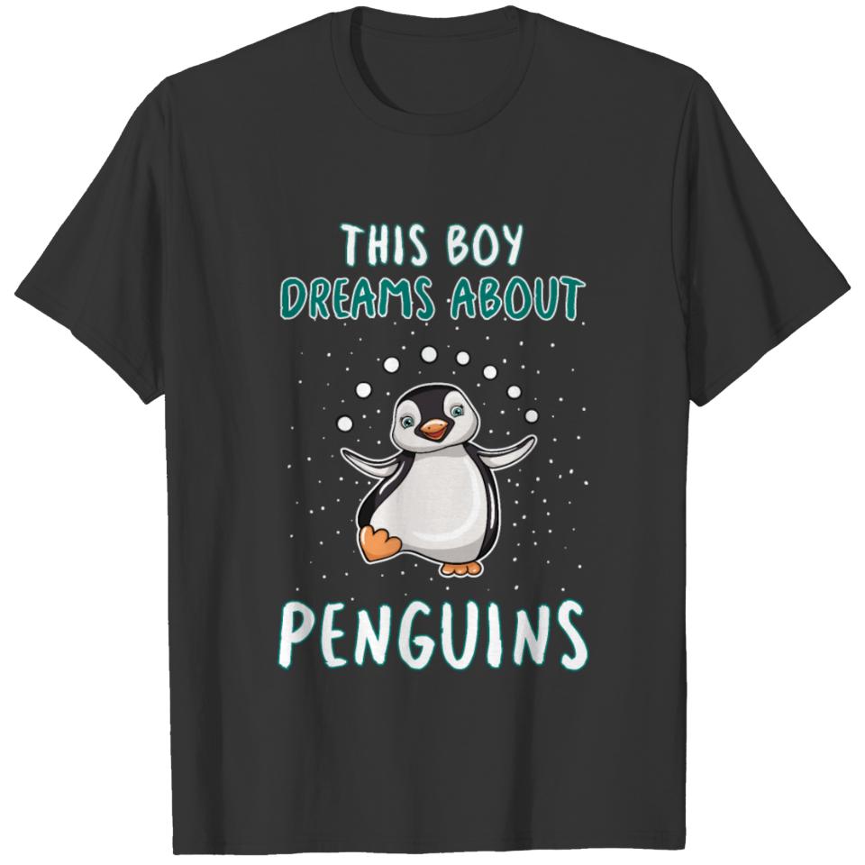 This Boy Dreams About Penguins T Shirts