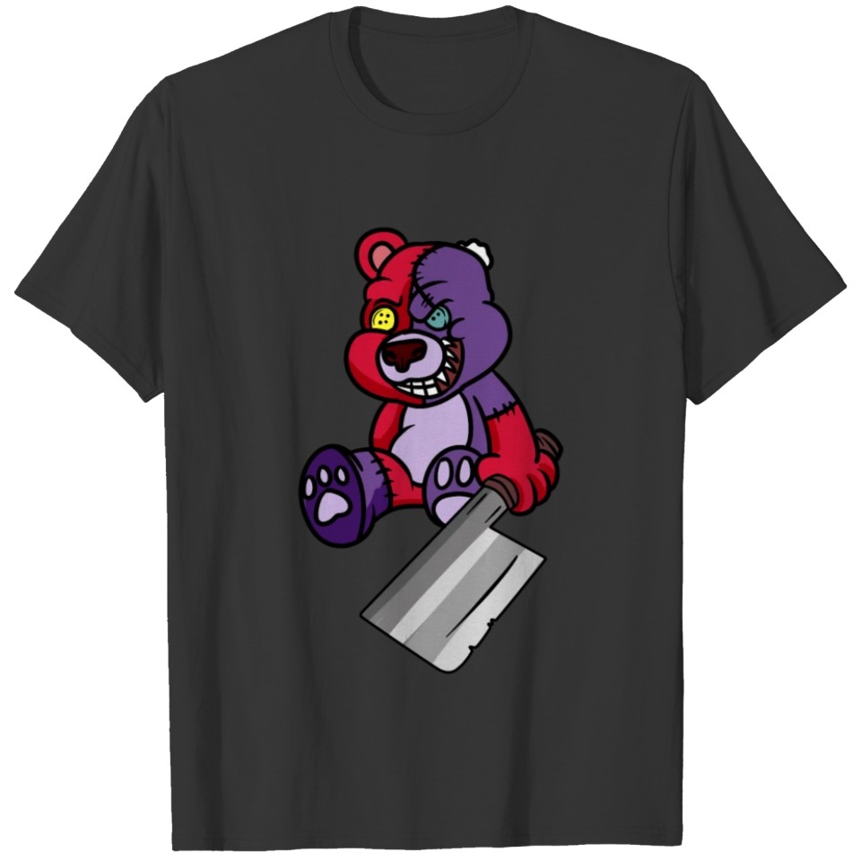 Horror Knife Bear Halloween T-shirt