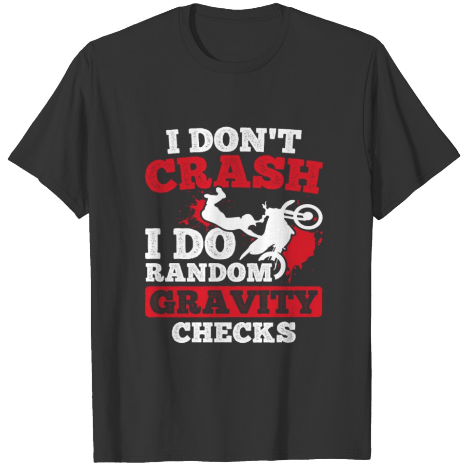 Random Gravity Checks Bike Motor Motorcycle T-shirt