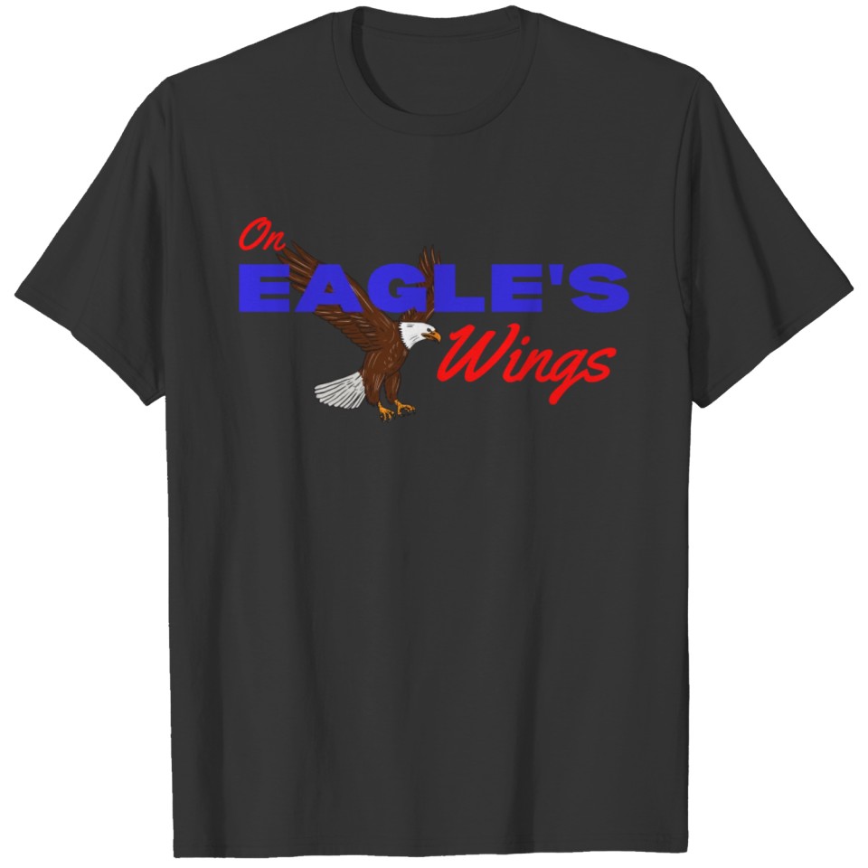 Red and Blue Lettering - Eagle T-shirt