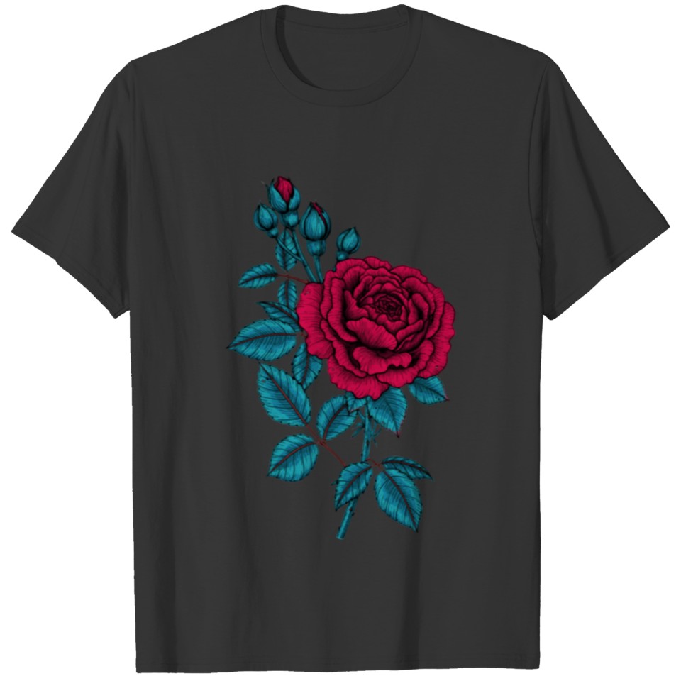 Faded Blue Rose T-shirt