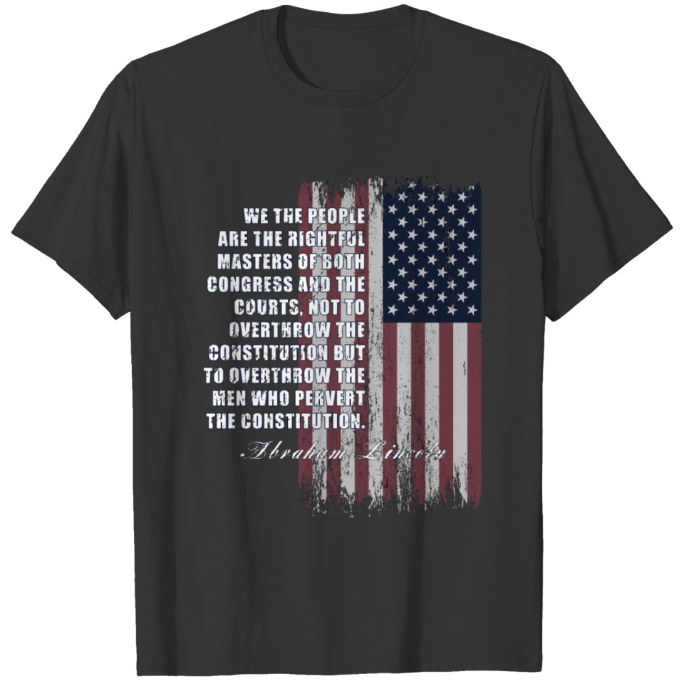 Patriotic Flag Abraham Lincoln T Shirts