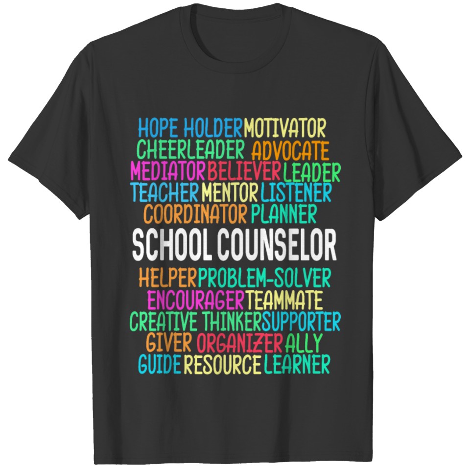 Middle School Counselor Lessons School Counselling T-shirt