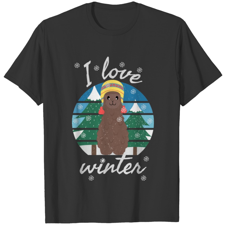 I Love Winter | winter lover gift | winter lovers T-shirt