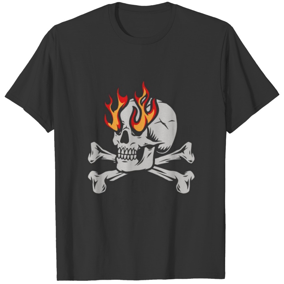 Burning Skull Vintage Tattoo T-shirt