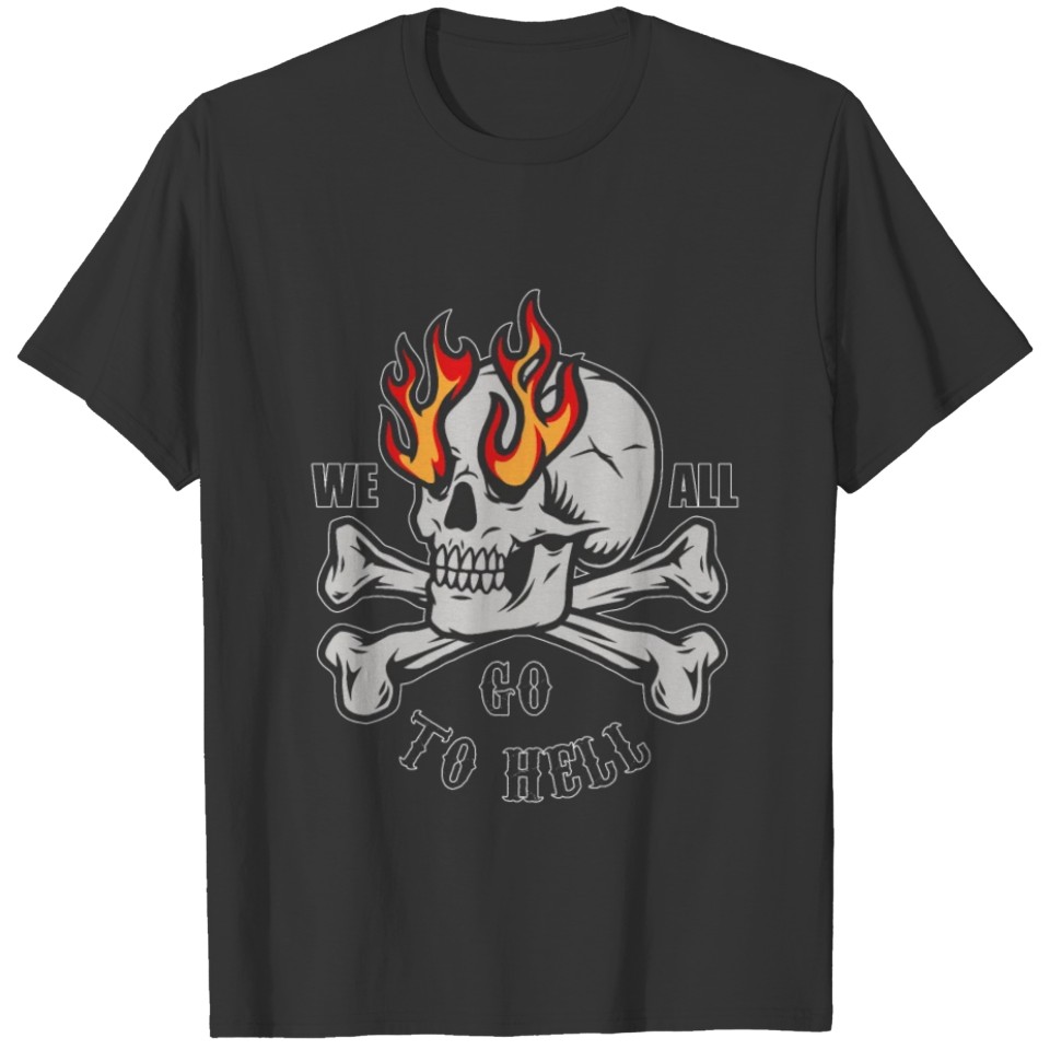 Burning Skull Vintage Tattoo T-shirt