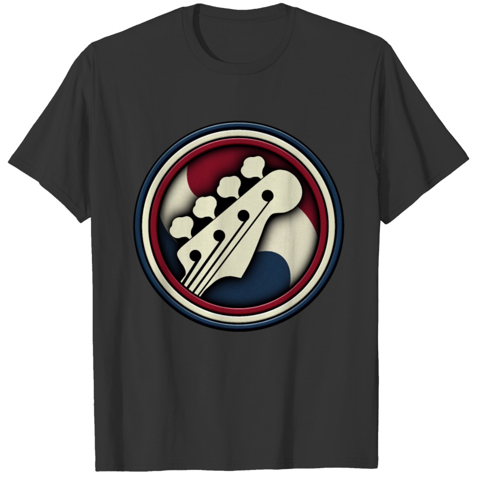 Colorful Bass Guitar Sign Essenti T Shirts