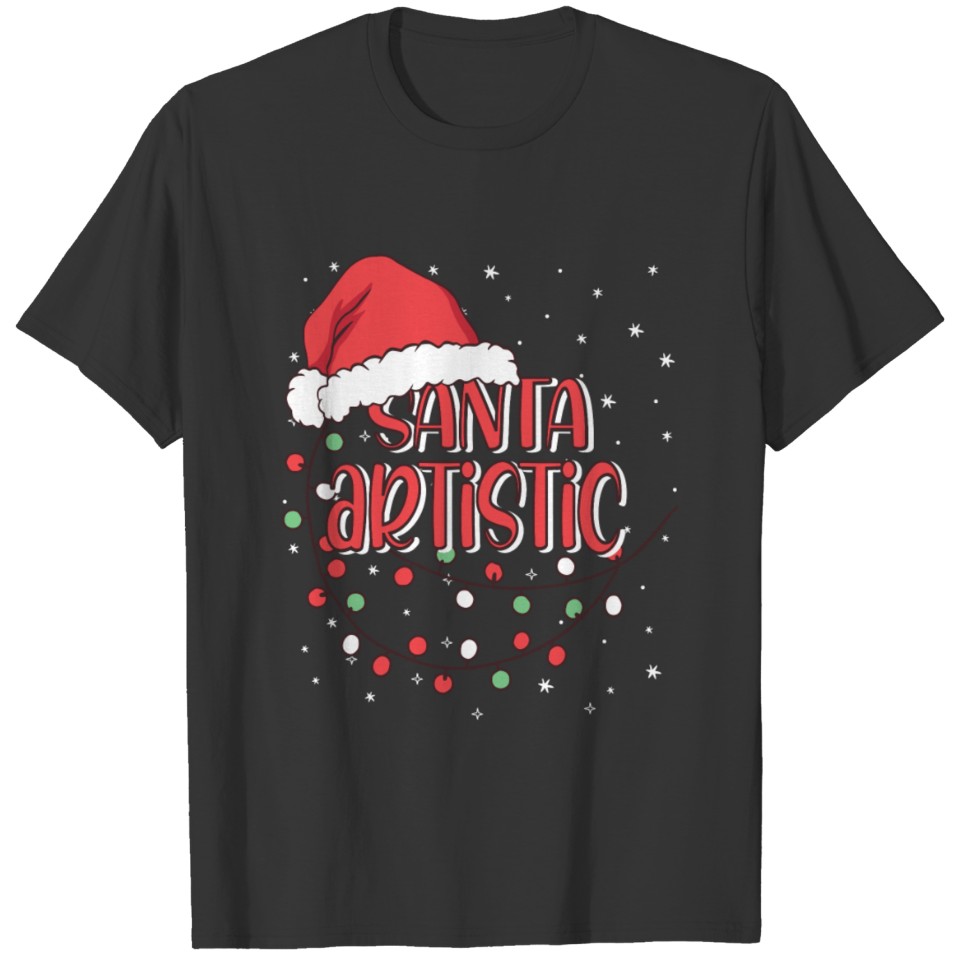 Artistic Santa Claus Family Matching Funny Gift Pa T-shirt