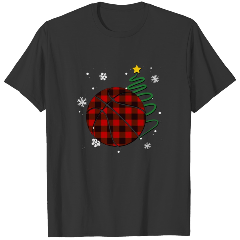 Buffalo Red Plaid Basketball Christmas T Shirts