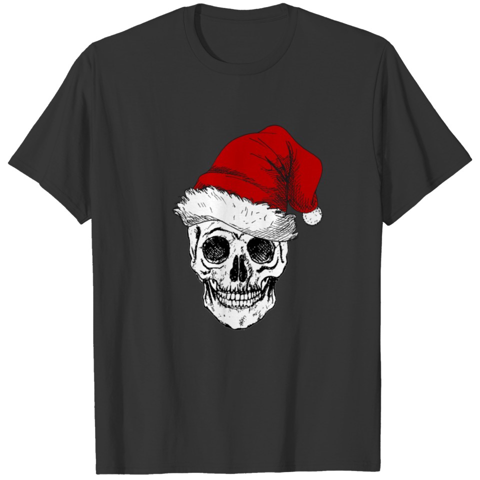 Merry Christmas Santa Claus Skull T Shirts