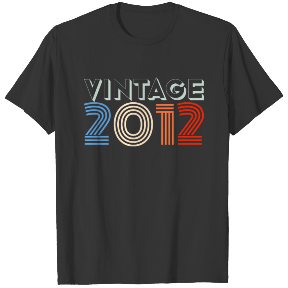 2012 Vintage born in Retro age Birthday gift idea T-shirt