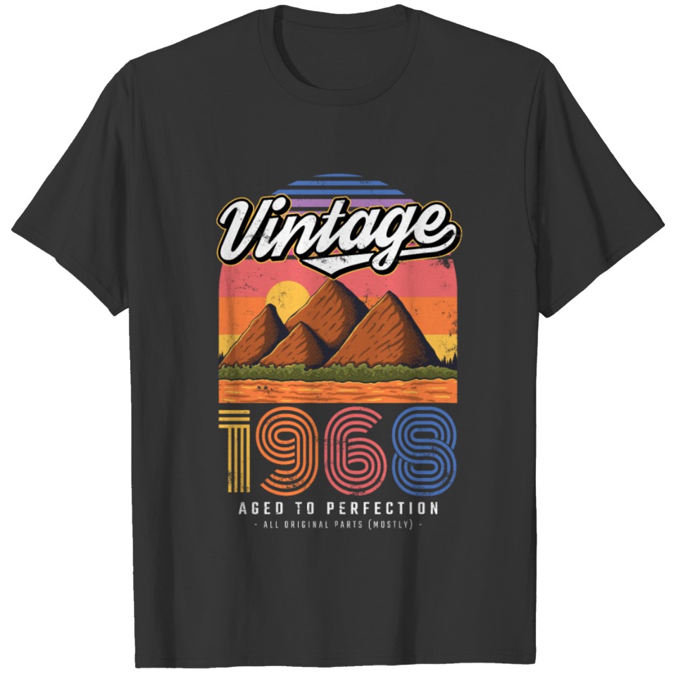 1968 Vintage born in Retro age Birthday gift idea T-shirt