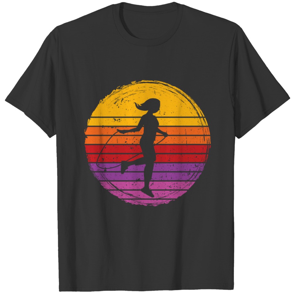 Jumping Rope Colorful Double Strike Sport Hobby T-shirt