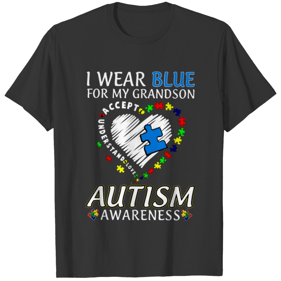 I Wear Blue For My Grandson T-shirt