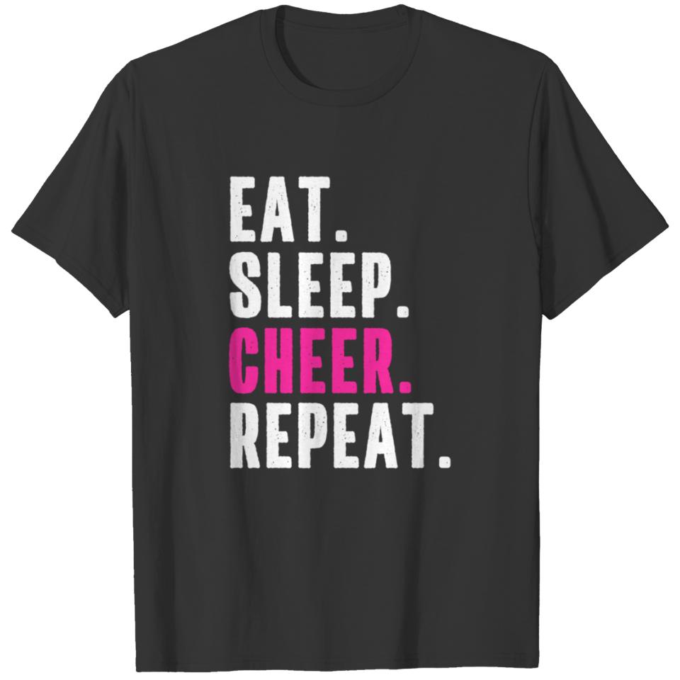 Eat Sleep Cheer Repeat Cheerleading Cheerleader T-shirt