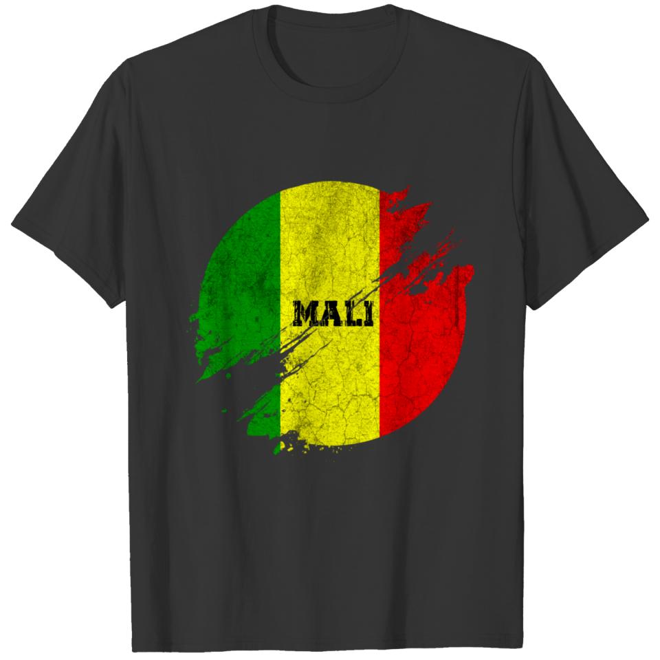 Mali flags vintage circle T-shirt