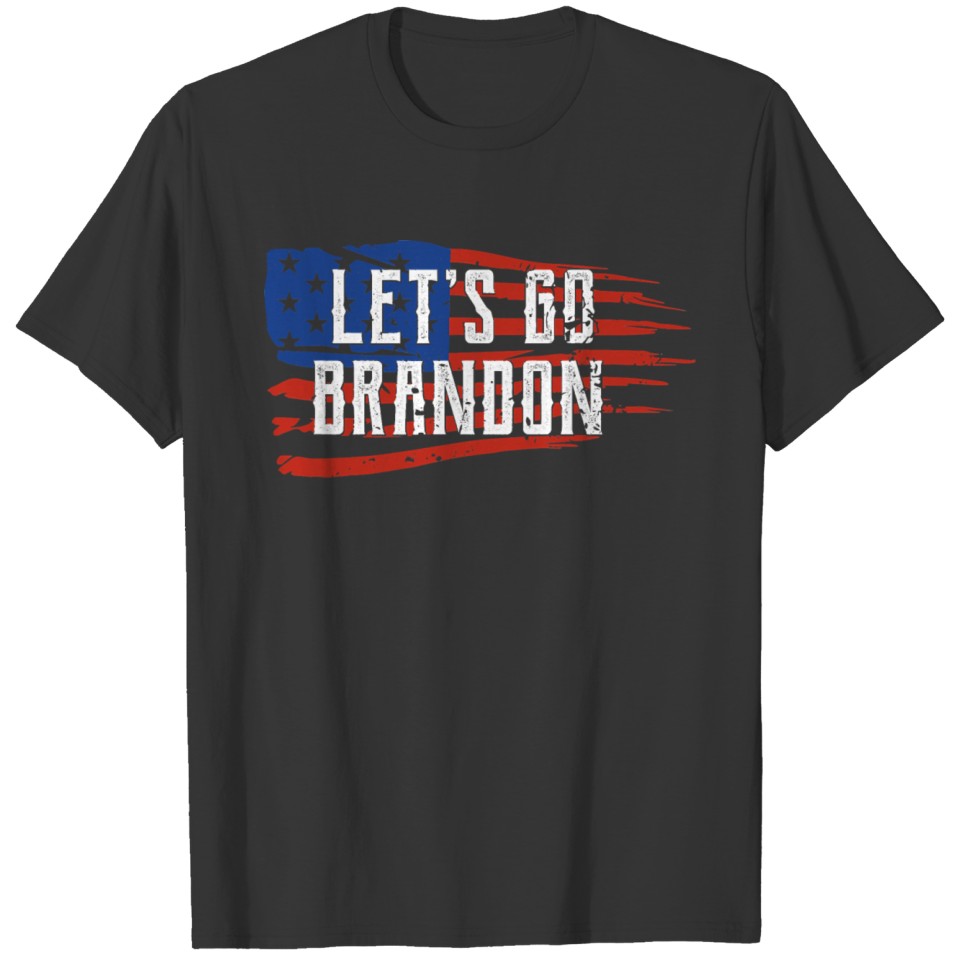 Let s Go Brandon Tee Cool Conservative American Fl T-shirt