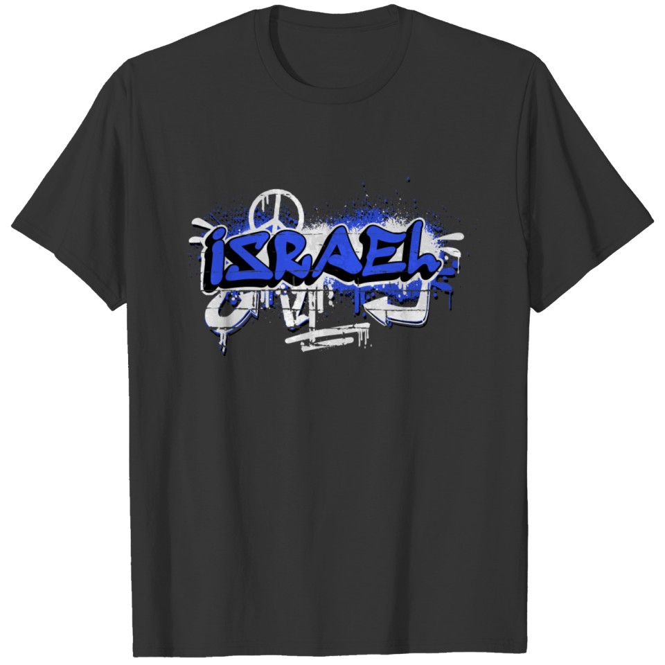 Israel Graffiti Flags Design T-shirt