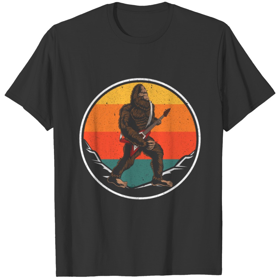 Guitar Player Guitarist Bigfoot Believer Yeti T-shirt