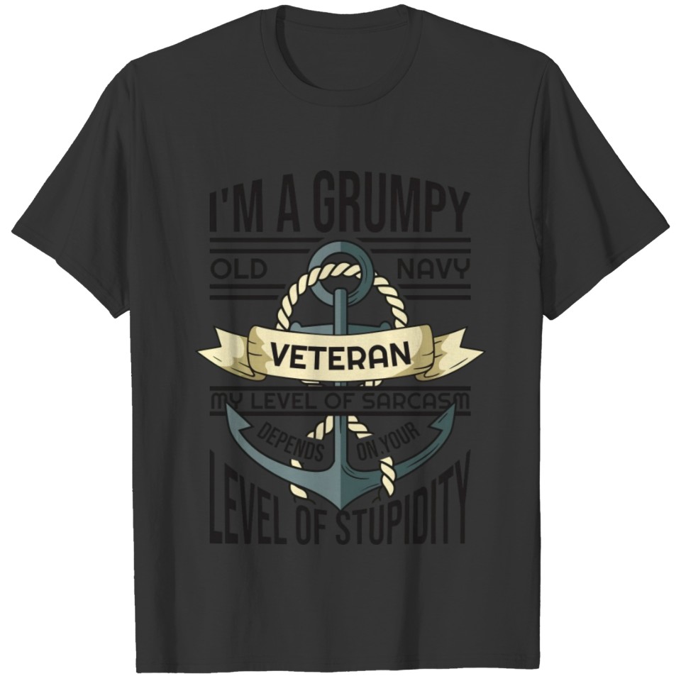 grumpy - old navy veteran t shirt T-shirt