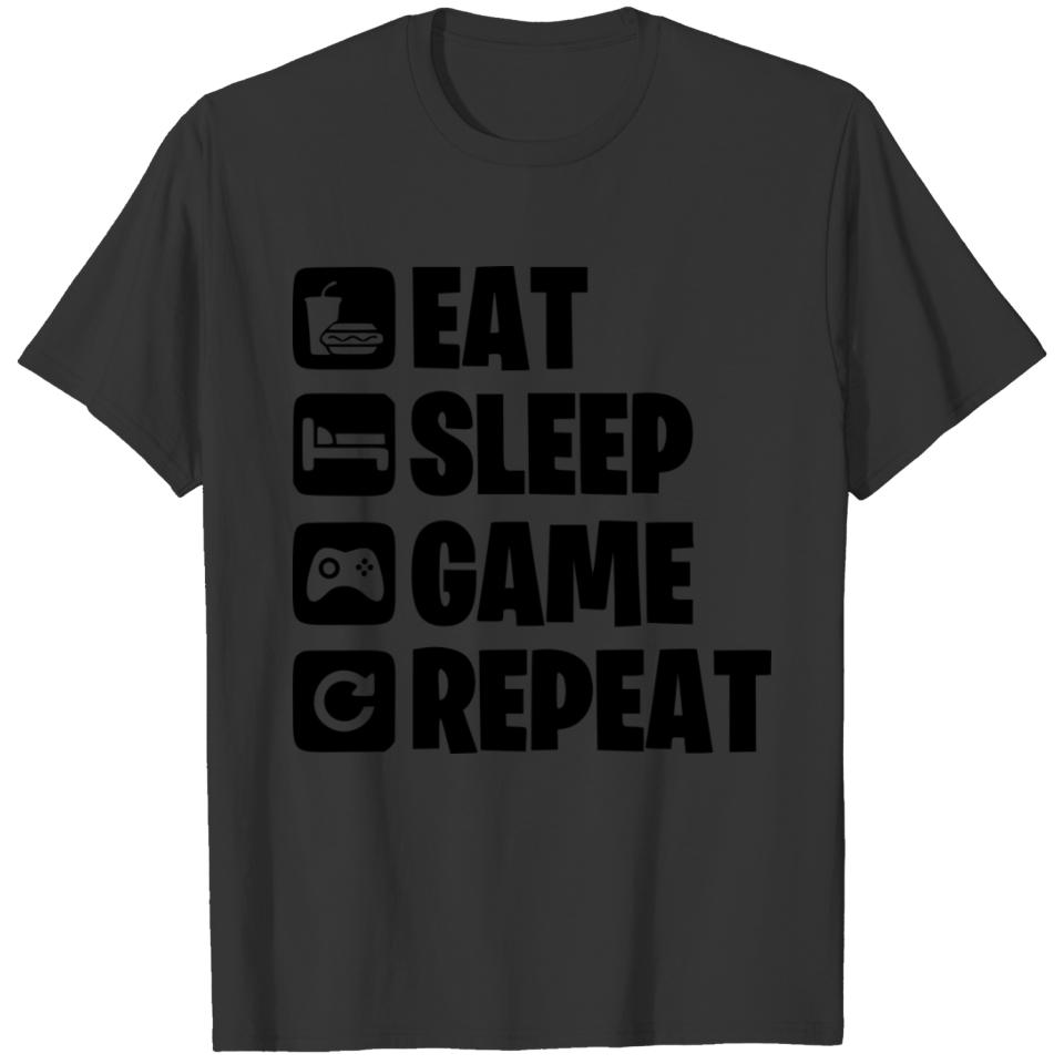 Eat Sleep Game repeat T-shirt