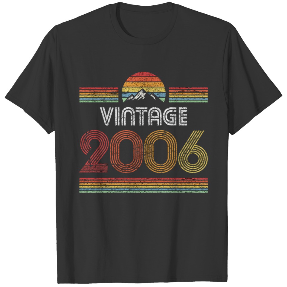 2006 Vintage Born 2006 Retro Birthday Gifts For Me T Shirts