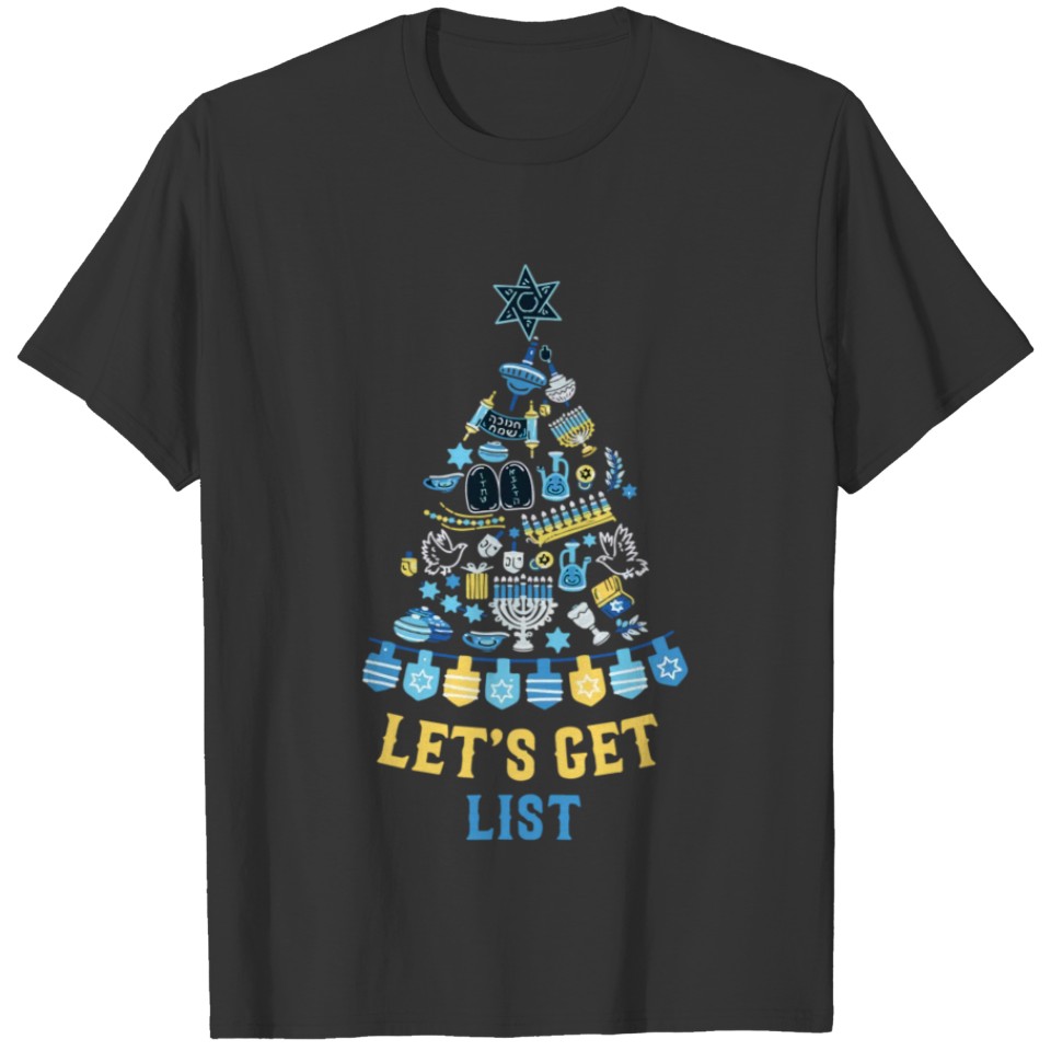 Let's Get Lit Hanukkah Christmas Merry Chrismukkah T-shirt