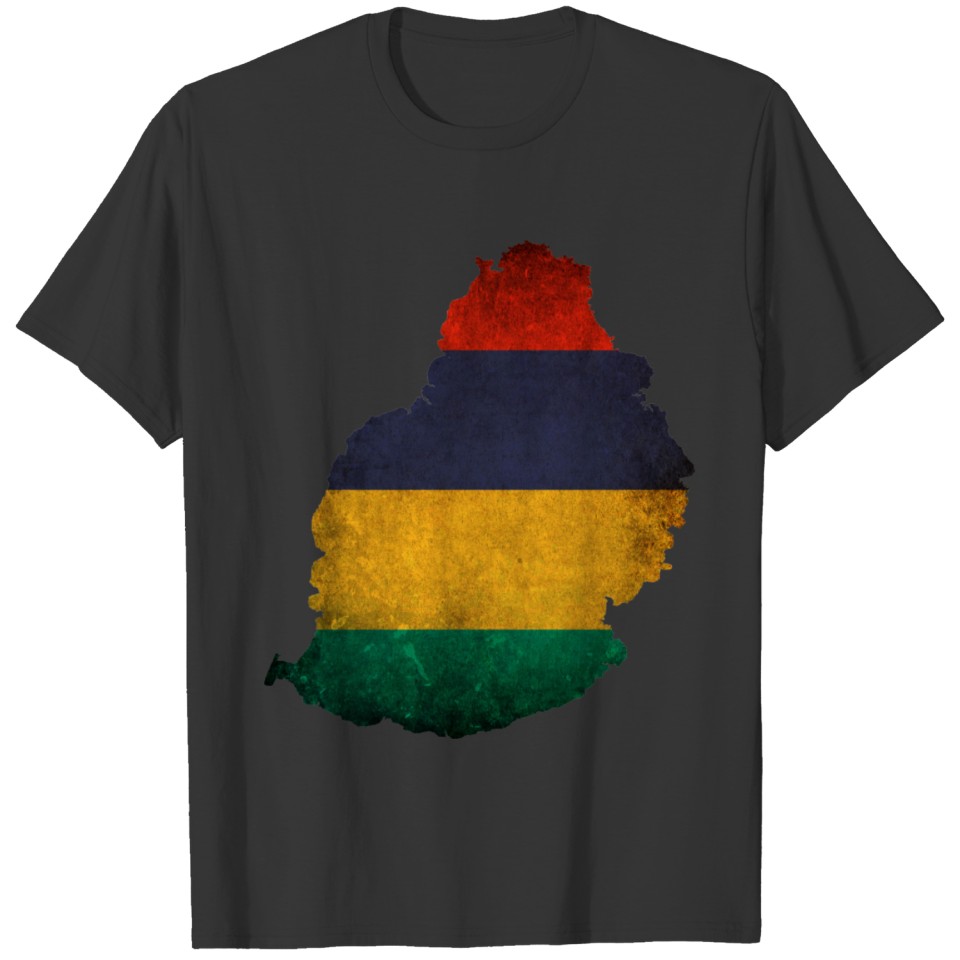 Mauritius Flag Map T-shirt