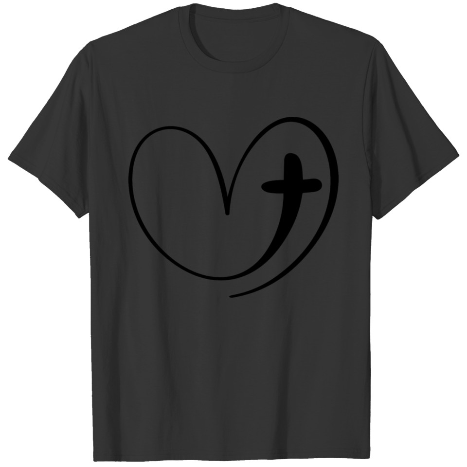 Jesus Christ Cross Heart John 3:16 T-shirt